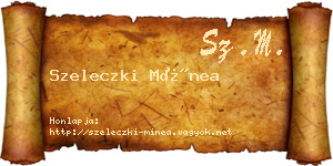 Szeleczki Mínea névjegykártya